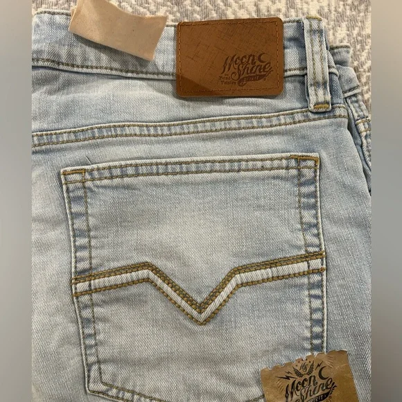 Men's Light Blue Bootcut Jeans Moon Shine Spirit From Boot Barn - Picture 11 of 12